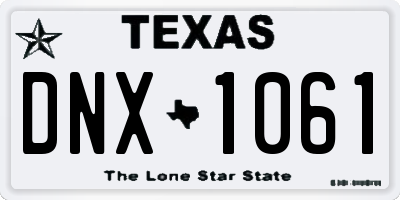 TX license plate DNX1061