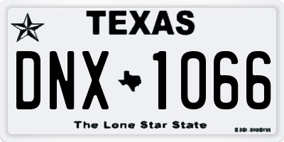 TX license plate DNX1066