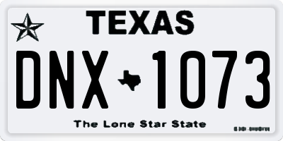 TX license plate DNX1073