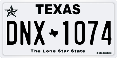 TX license plate DNX1074