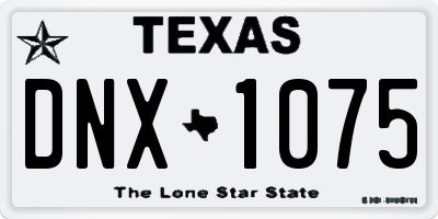 TX license plate DNX1075