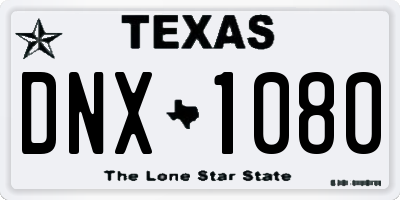 TX license plate DNX1080