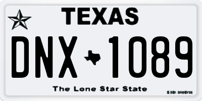 TX license plate DNX1089