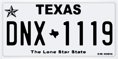 TX license plate DNX1119