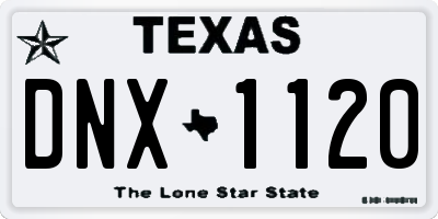 TX license plate DNX1120