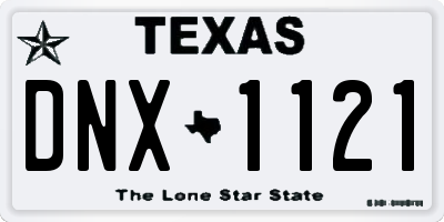 TX license plate DNX1121