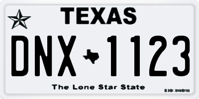 TX license plate DNX1123