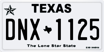 TX license plate DNX1125