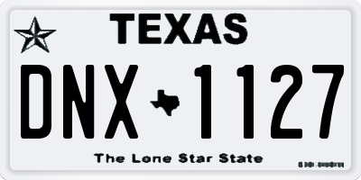 TX license plate DNX1127