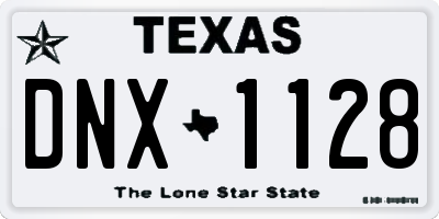 TX license plate DNX1128