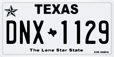 TX license plate DNX1129