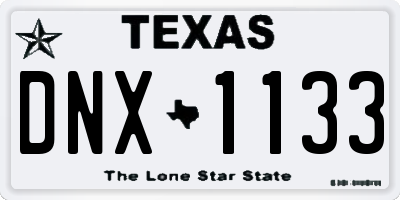 TX license plate DNX1133