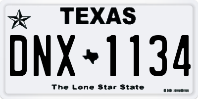 TX license plate DNX1134