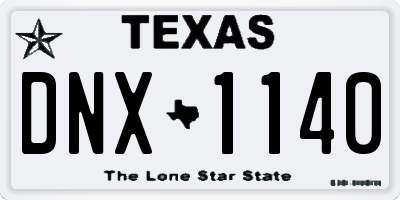 TX license plate DNX1140