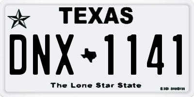 TX license plate DNX1141