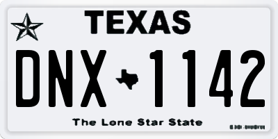 TX license plate DNX1142