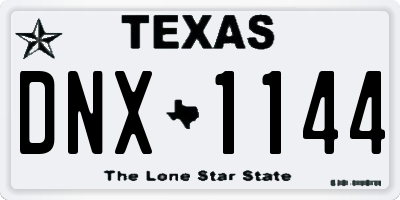 TX license plate DNX1144