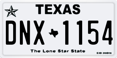 TX license plate DNX1154