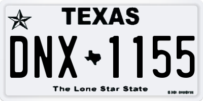 TX license plate DNX1155
