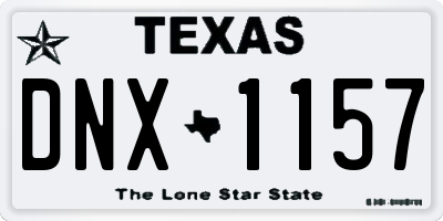 TX license plate DNX1157
