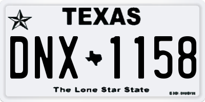 TX license plate DNX1158