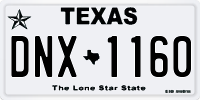 TX license plate DNX1160
