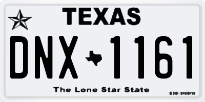 TX license plate DNX1161