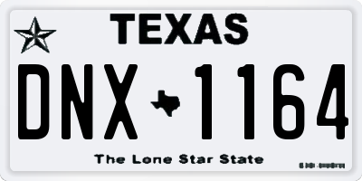 TX license plate DNX1164
