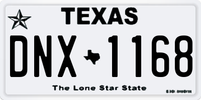 TX license plate DNX1168