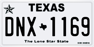 TX license plate DNX1169