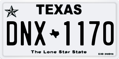 TX license plate DNX1170