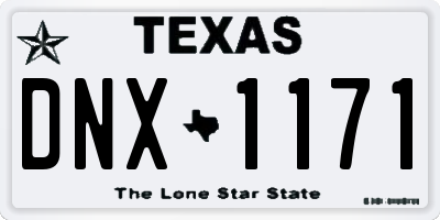 TX license plate DNX1171