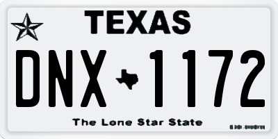 TX license plate DNX1172