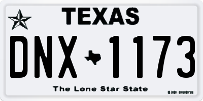 TX license plate DNX1173
