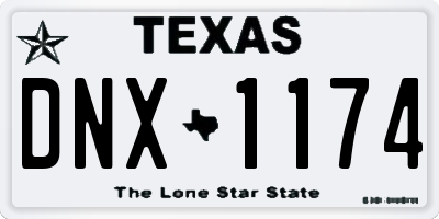 TX license plate DNX1174