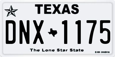 TX license plate DNX1175