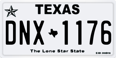 TX license plate DNX1176