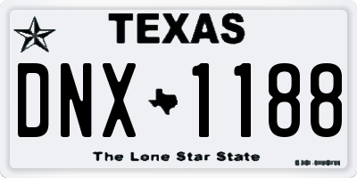 TX license plate DNX1188