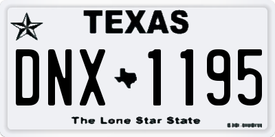 TX license plate DNX1195
