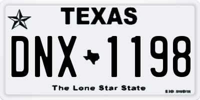 TX license plate DNX1198
