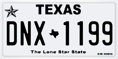 TX license plate DNX1199