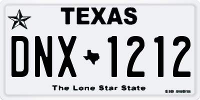 TX license plate DNX1212