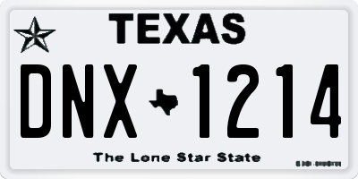 TX license plate DNX1214