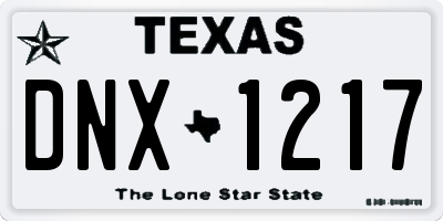 TX license plate DNX1217