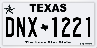 TX license plate DNX1221