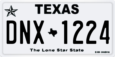 TX license plate DNX1224