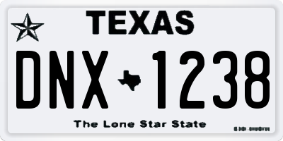 TX license plate DNX1238