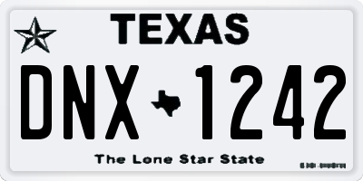 TX license plate DNX1242