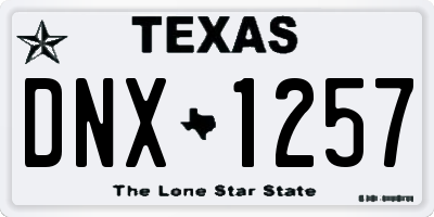 TX license plate DNX1257