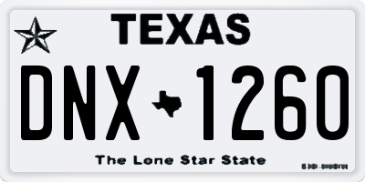 TX license plate DNX1260